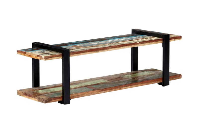 TV-bänk 130x40x40 cm massivt återvunnet trä - Flerfärgad - Möbler - Vardagsrum - Tv-möbler & mediamöbler - Tv-bänkar