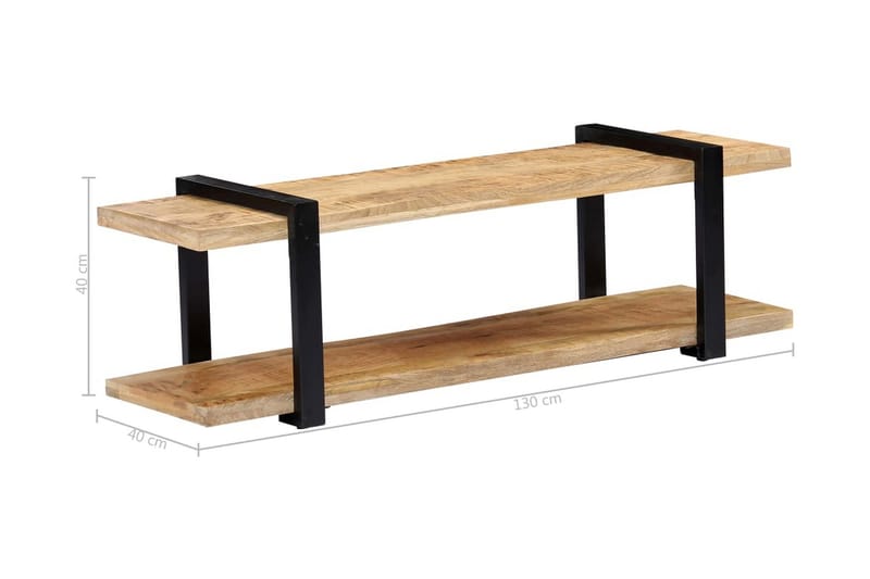 TV-bänk 130x40x40 cm massivt mangoträ - Brun - Möbler - Vardagsrum - Tv-möbler & mediamöbler - Tv-bänkar