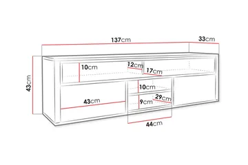 TV-bänk 137 cm - Ek - Möbler - Vardagsrum - Tv-möbler & mediamöbler - Tv-bänkar