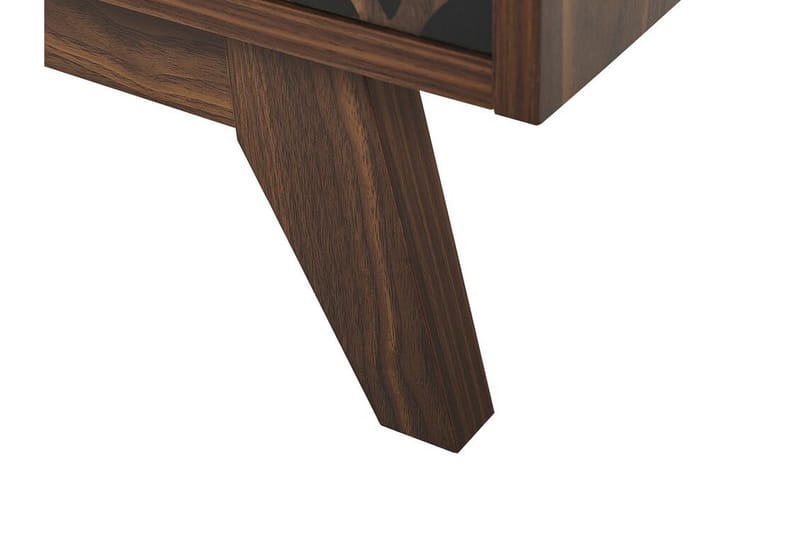 TV-bänk 140 cm mörkbrun PRESCOT - Trä/natur - Möbler - Vardagsrum - Tv-möbler & mediamöbler - Tv-bänkar