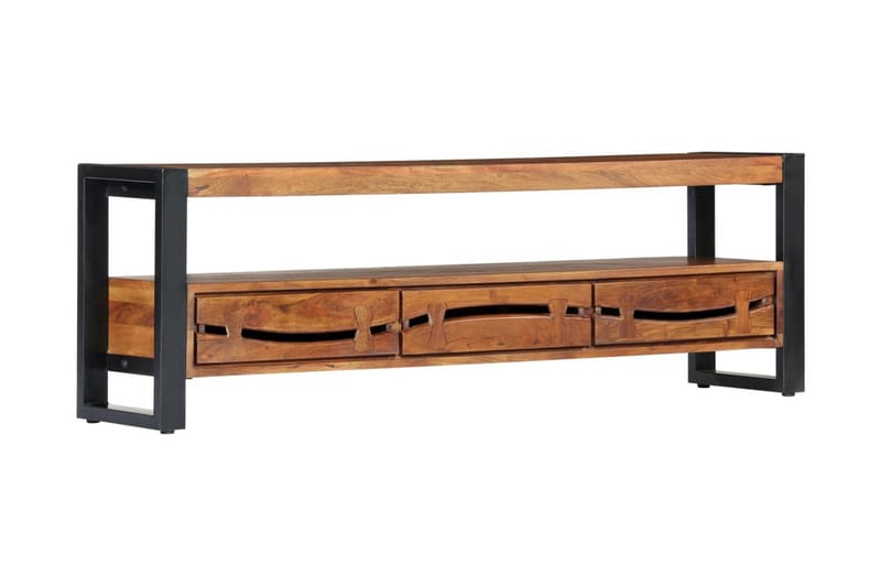 TV-bänk 140x30x45 cm massivt akaciaträ - Brun - Möbler - Vardagsrum - Tv-möbler & mediamöbler - Tv-bänkar