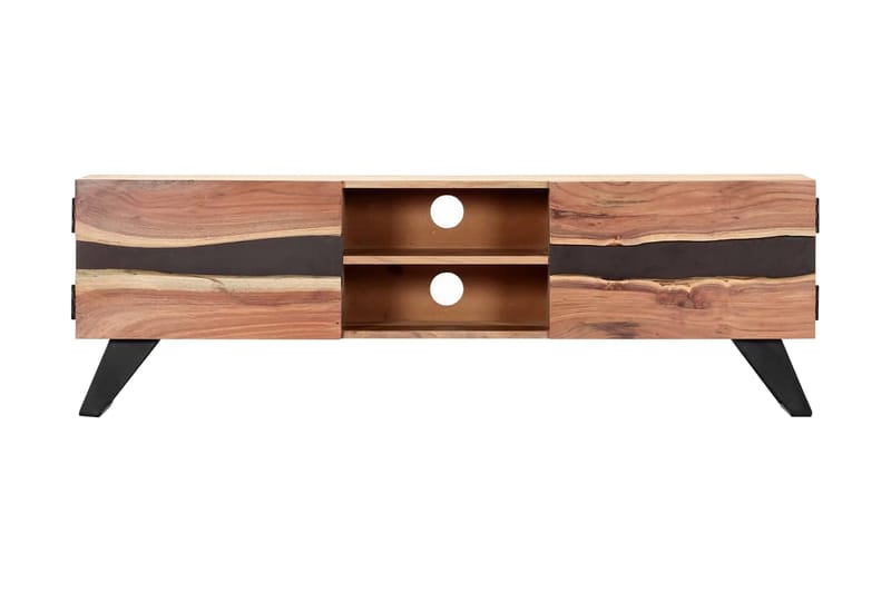 TV-bänk 140x30x45 cm massivt akaciaträ - Brun - Möbler - Vardagsrum - Tv-möbler & mediamöbler - Tv-bänkar