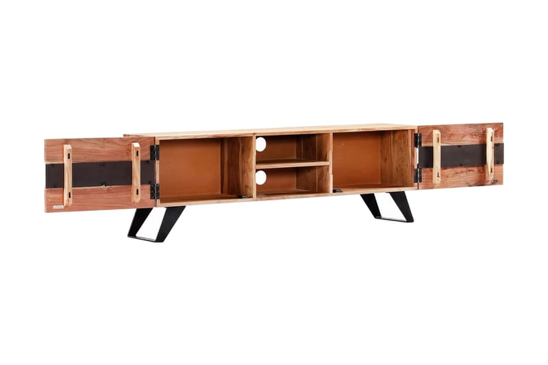TV-bänk 140x30x45 cm massivt akaciaträ - Brun - Möbler - Vardagsrum - Tv-möbler & mediamöbler - Tv-bänkar