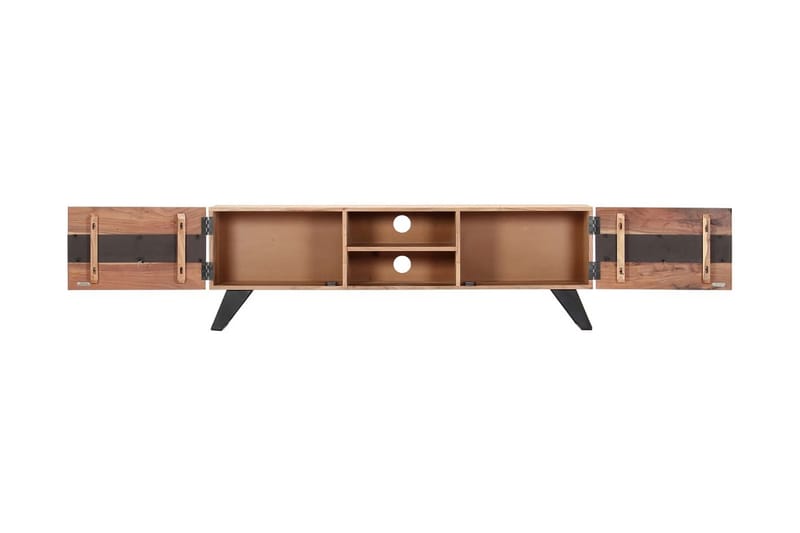 TV-bänk 140x30x45 cm massivt akaciaträ - Brun - Möbler - Vardagsrum - Tv-möbler & mediamöbler - Tv-bänkar