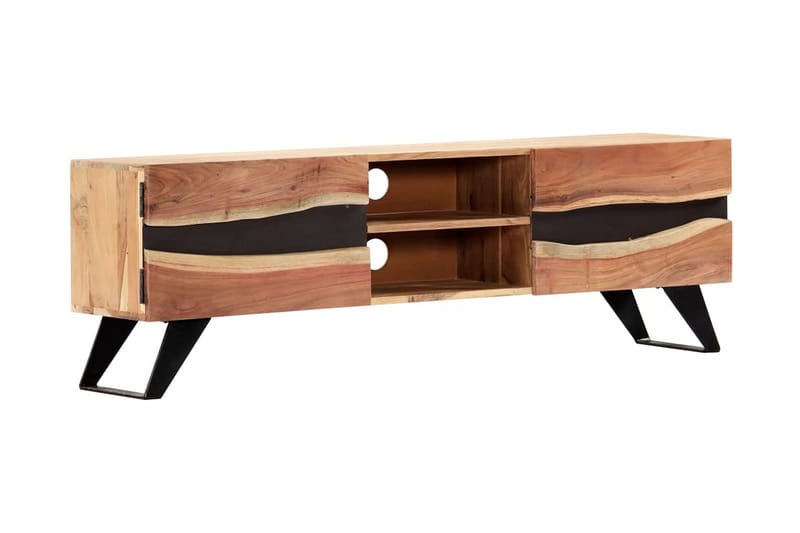 TV-bänk 140x30x45 cm massivt akaciaträ - Brun - Möbler - Vardagsrum - Tv-möbler & mediamöbler - Tv-bänkar