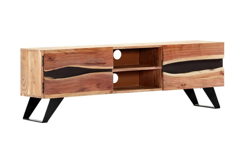 TV-bänk 140x30x45 cm massivt akaciaträ - Brun - Möbler - Vardagsrum - Tv-möbler & mediamöbler - Tv-bänkar