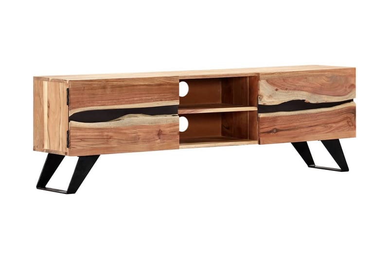 TV-bänk 140x30x45 cm massivt akaciaträ - Brun - Möbler - Vardagsrum - Tv-möbler & mediamöbler - Tv-bänkar