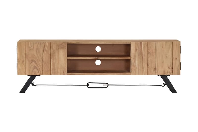 TV-bänk 140x30x45 cm massivt akaciaträ - Brun - Möbler - Vardagsrum - Tv-möbler & mediamöbler - Tv-bänkar