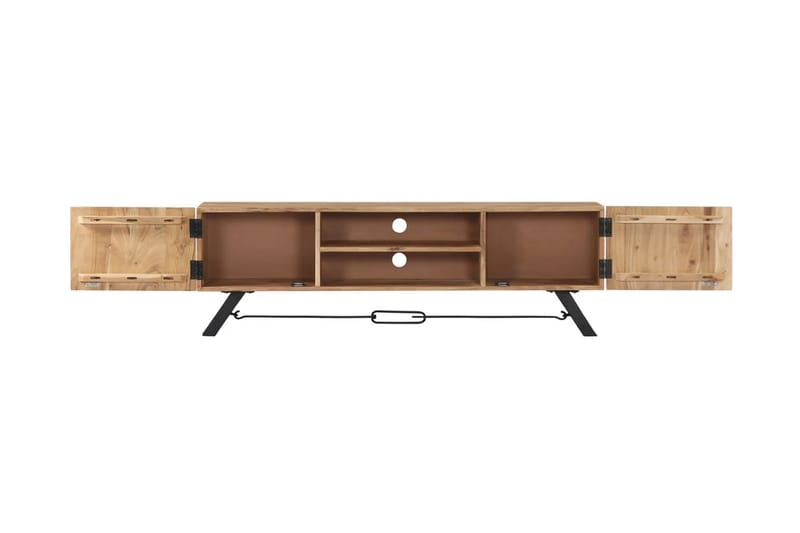TV-bänk 140x30x45 cm massivt akaciaträ - Brun - Möbler - Vardagsrum - Tv-möbler & mediamöbler - Tv-bänkar