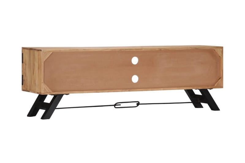 TV-bänk 140x30x45 cm massivt akaciaträ - Brun - Möbler - Vardagsrum - Tv-möbler & mediamöbler - Tv-bänkar