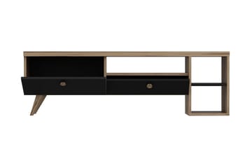 Tv-bänk 150 cm 2 Skåp - Svart/Natur - Möbler - Vardagsrum - Tv-möbler & mediamöbler - Tv-bänkar