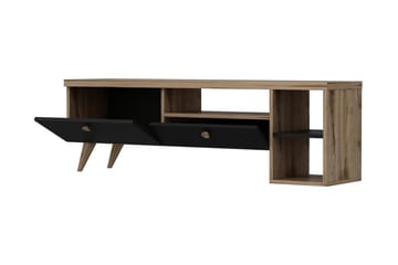 Tv-bänk 150 cm 2 Skåp - Svart/Natur - Möbler - Vardagsrum - Tv-möbler & mediamöbler - Tv-bänkar