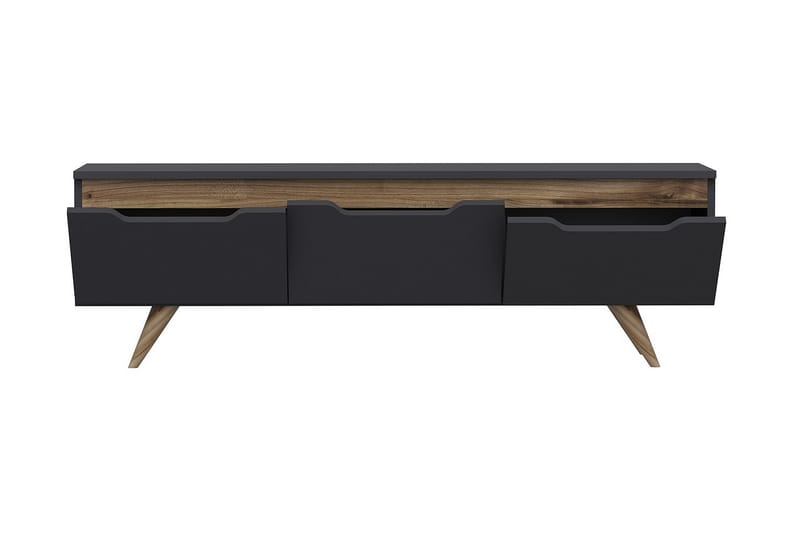 TV-BÄNK 150 cm 3 Skåp Antracit/Natur - Möbler - Vardagsrum - Tv-möbler & mediamöbler - Tv-bänkar