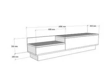 Tv-bänk 160 cm - Natur/Antracit - Möbler - Vardagsrum - Tv-möbler & mediamöbler - Tv-bänkar