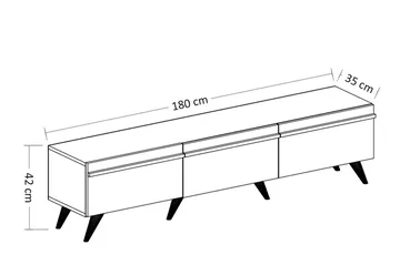 Tv-bänk 180 cm - Antracit - Möbler - Vardagsrum - Tv-möbler & mediamöbler - Tv-bänkar