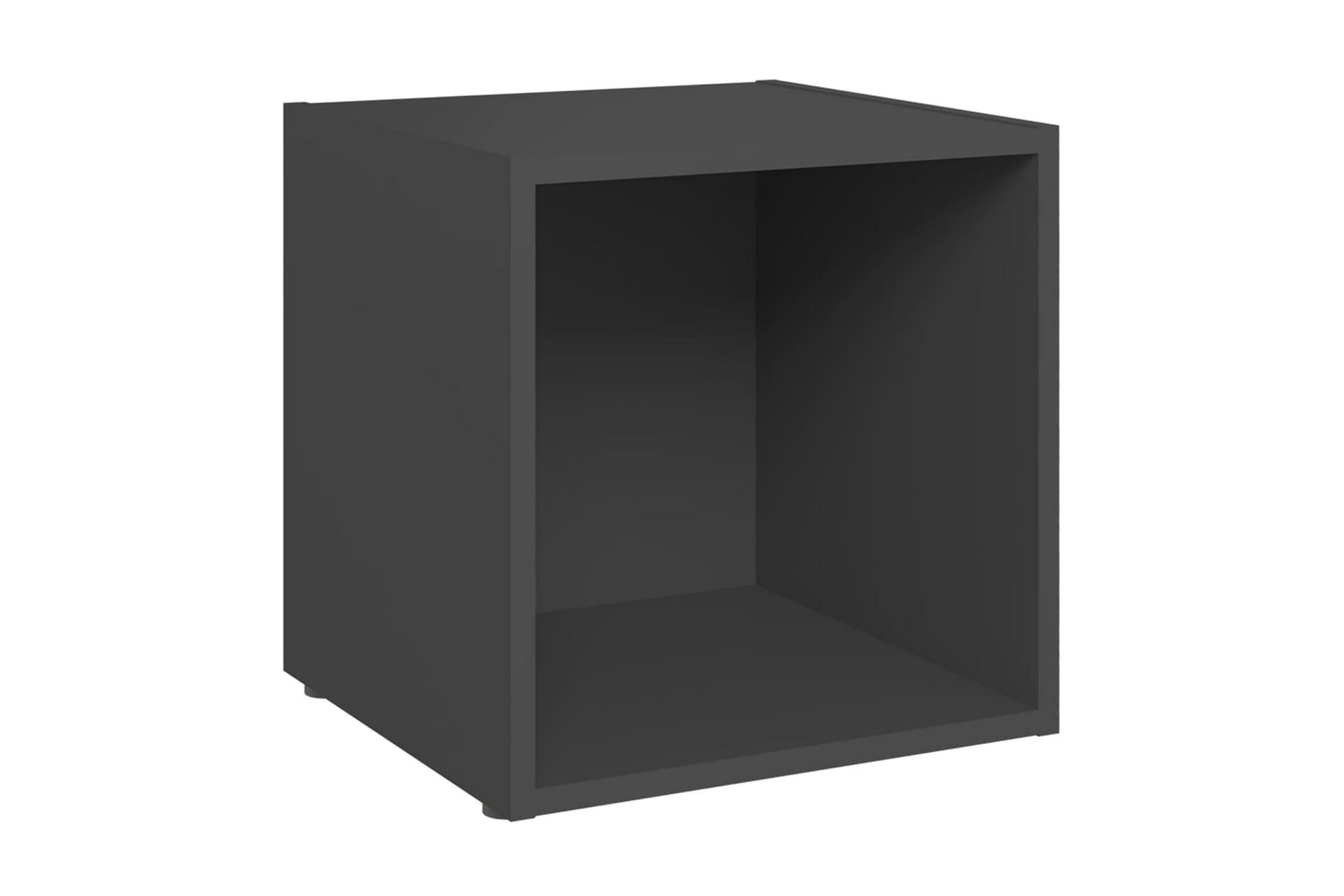 TV-bänk 2 st grå 37x35x37 cm spånskiva - Grå - Möbler - Vardagsrum - Tv-möbler & mediamöbler - Tv-bänkar