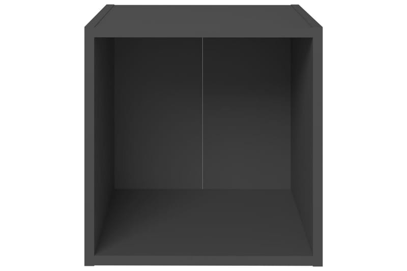 TV-bänk 2 st grå 37x35x37 cm spånskiva - Grå - Tv-bänkar