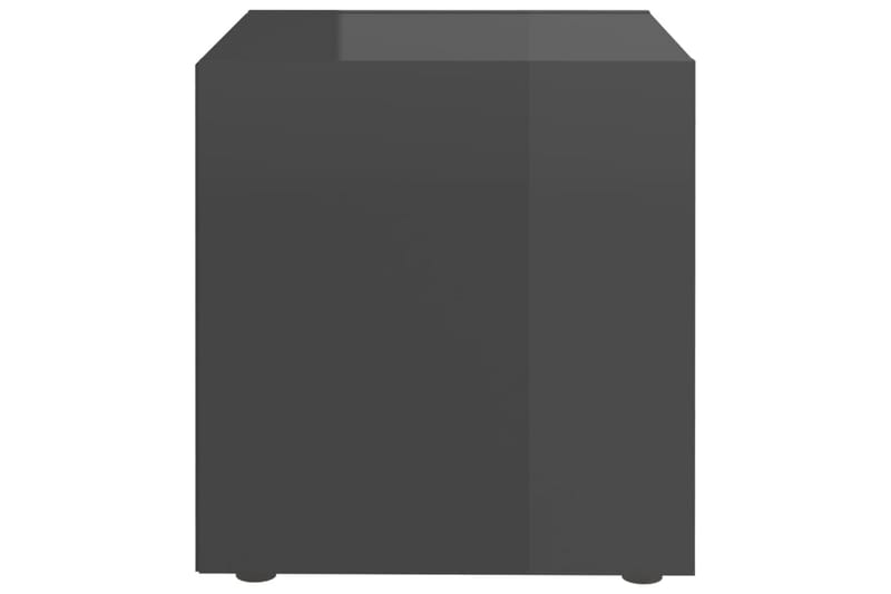 TV-bänk 2 st grå högglans 37x35x37 cm spånskiva - Grå - Tv-bänkar