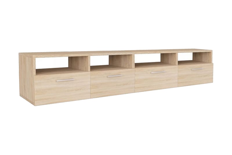 TV-bänk 2 st spånskiva 95x35x36 cm ek - Brun - Möbler - Vardagsrum - Tv-möbler & mediamöbler - Tv-bänkar