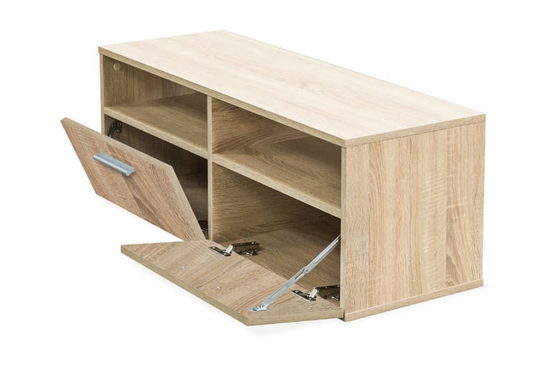 TV-bänk 2 st spånskiva 95x35x36 cm ek - Brun - Möbler - Vardagsrum - Tv-möbler & mediamöbler - Tv-bänkar