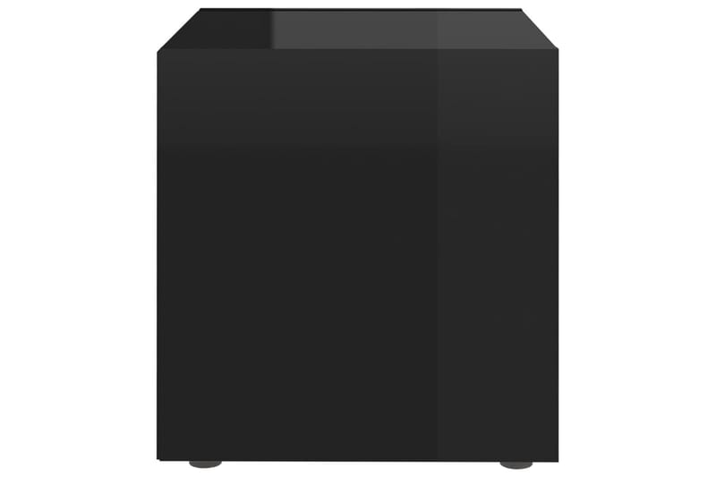 TV-bänk 2 st svart högglans 37x35x37 cm spånskiva - Svart - Tv-bänkar