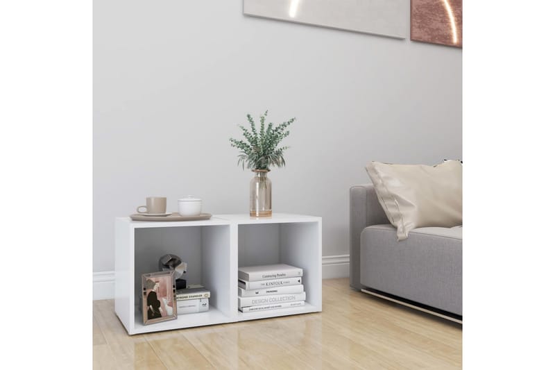 TV-bänk 2 st vit 37x35x37 cm spånskiva - Vit - Möbler - Vardagsrum - Tv-möbler & mediamöbler - Tv-bänkar
