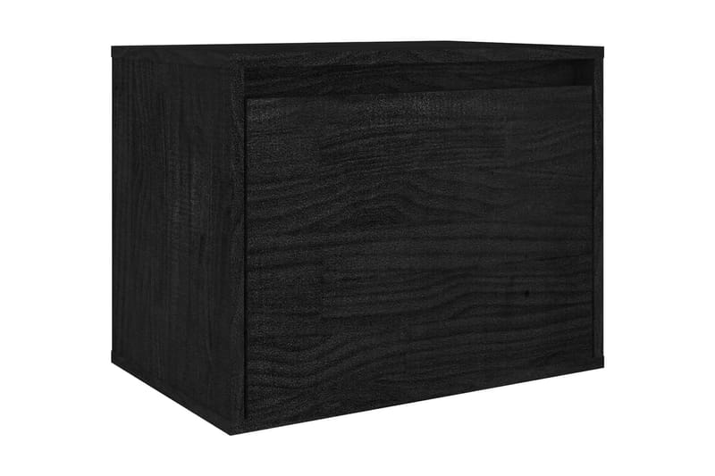 Tv-bänk 6 st svart massiv furu - Svart - Tv-bänkar