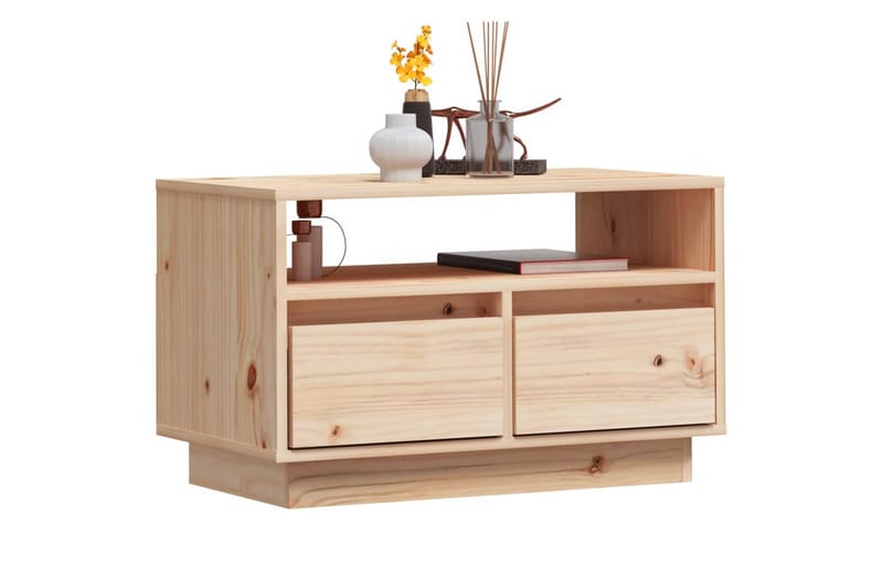 Tv-bänk 60x35x37 cm massiv furu - Brun - Möbler - Vardagsrum - Tv-möbler & mediamöbler - Tv-bänkar