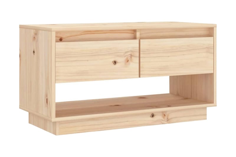 Tv-bänk 74x34x40 cm massiv furu - Brun - Möbler - Vardagsrum - Tv-möbler & mediamöbler - Tv-bänkar