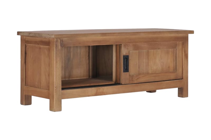 TV-bänk 90x30x35 cm massiv teak - Brun - Möbler - Vardagsrum - Tv-möbler & mediamöbler - Tv-bänkar