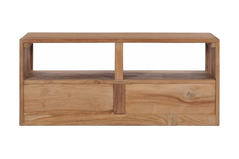 TV-bänk 90x30x40 cm massiv teak - Brun - Tv-bänkar