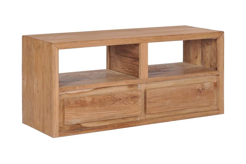 TV-bänk 90x30x40 cm massiv teak - Brun - Tv-bänkar