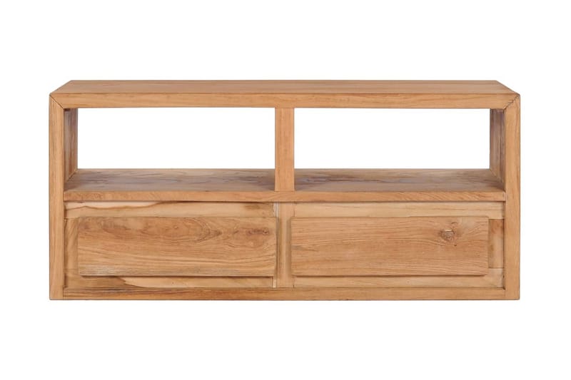 TV-bänk 90x30x40 cm massiv teak - Brun - Tv-bänkar