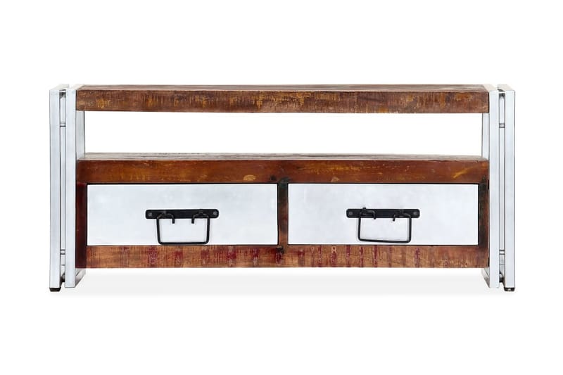 TV-bänk 90x30x40 cm massivt återvunnet trä - Flerfärgad - Möbler - Vardagsrum - Tv-möbler & mediamöbler - Tv-bänkar