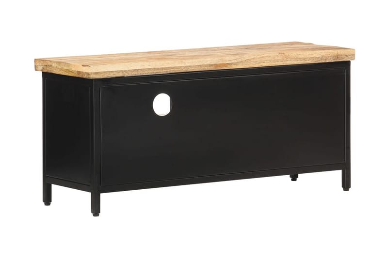 TV-bänk 90x30x41 cm grovt mangoträ - Svart - Möbler - Vardagsrum - Tv-möbler & mediamöbler - Tv-bänkar