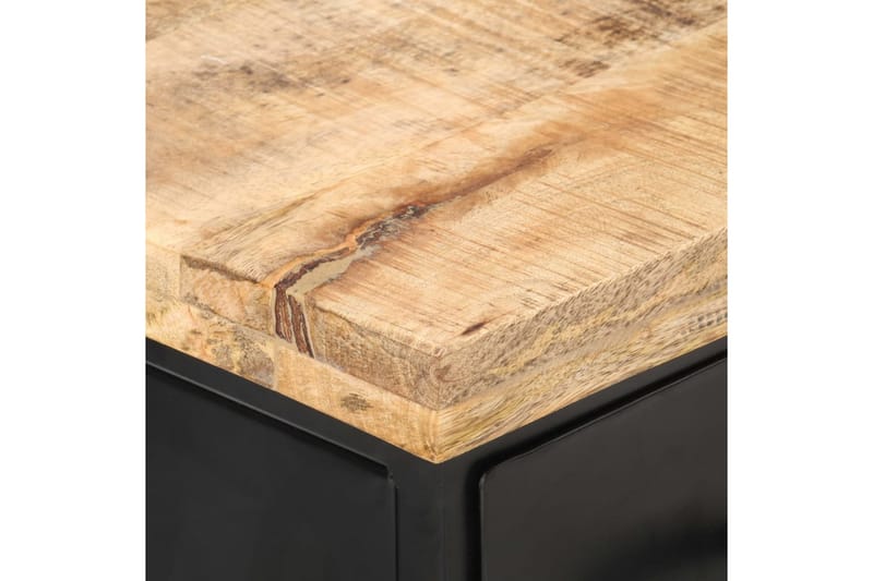 TV-bänk 90x30x41 cm grovt mangoträ - Svart - Möbler - Vardagsrum - Tv-möbler & mediamöbler - Tv-bänkar