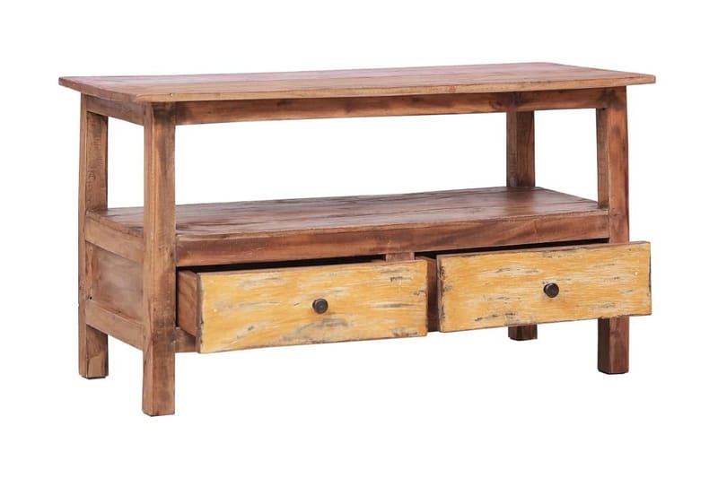 TV-bänk 90x40x50 cm massivt återvunnet trä - Brun - Möbler - Vardagsrum - Tv-möbler & mediamöbler - Tv-bänkar