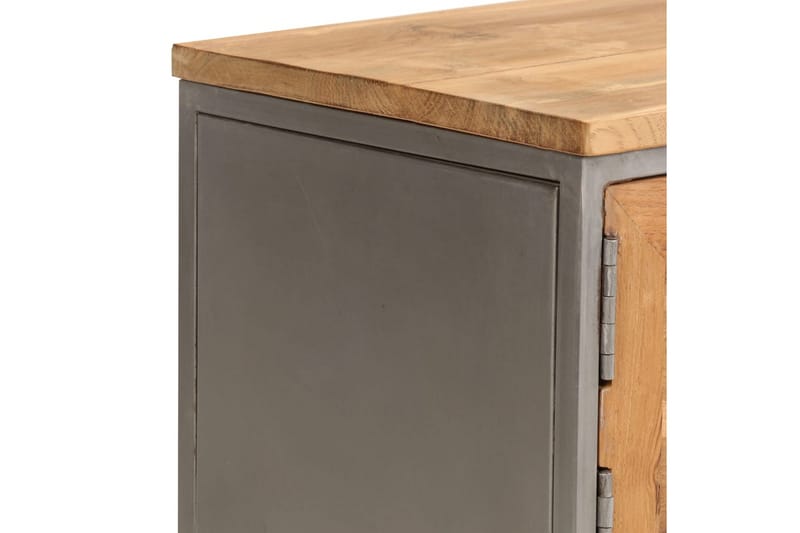 TV-bänk återvunnen teak och stål 120x30x40 cm - Brun - Möbler - Vardagsrum - Tv-möbler & mediamöbler - Tv-bänkar