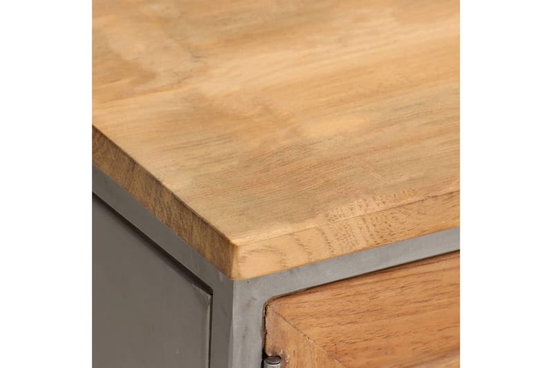 TV-bänk återvunnen teak och stål 120x30x40 cm - Brun - Möbler - Vardagsrum - Tv-möbler & mediamöbler - Tv-bänkar