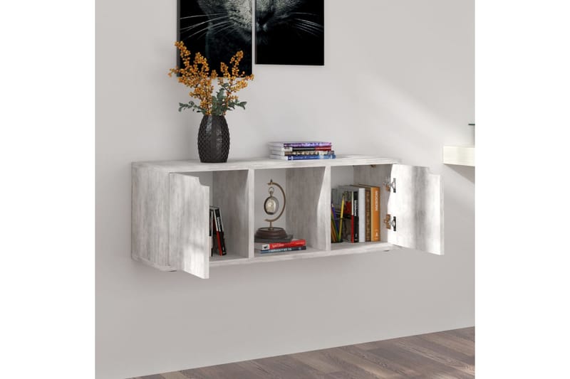 TV-bänk betong 88,5x27,5x30,5 cm spånskiva - Grå - Möbler - Vardagsrum - Tv-möbler & mediamöbler - Tv-bänkar