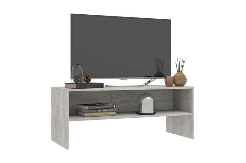 TV-bänk betonggrå 100x40x40 cm spånskiva - Grå - Möbler - Vardagsrum - Tv-möbler & mediamöbler - Tv-bänkar