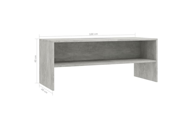 TV-bänk betonggrå 100x40x40 cm spånskiva - Grå - Möbler - Vardagsrum - Tv-möbler & mediamöbler - Tv-bänkar