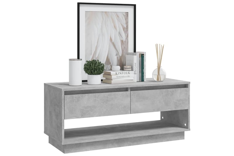 TV-bänk betonggrå 102x41x44 cm spånskiva - Grå - Möbler - Vardagsrum - Tv-möbler & mediamöbler - Tv-bänkar
