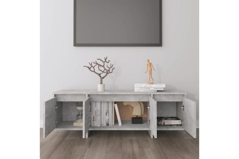 TV-bänk betonggrå 120x30x40,5 cm spånskiva - Grå - Möbler - Vardagsrum - Tv-möbler & mediamöbler - Tv-bänkar