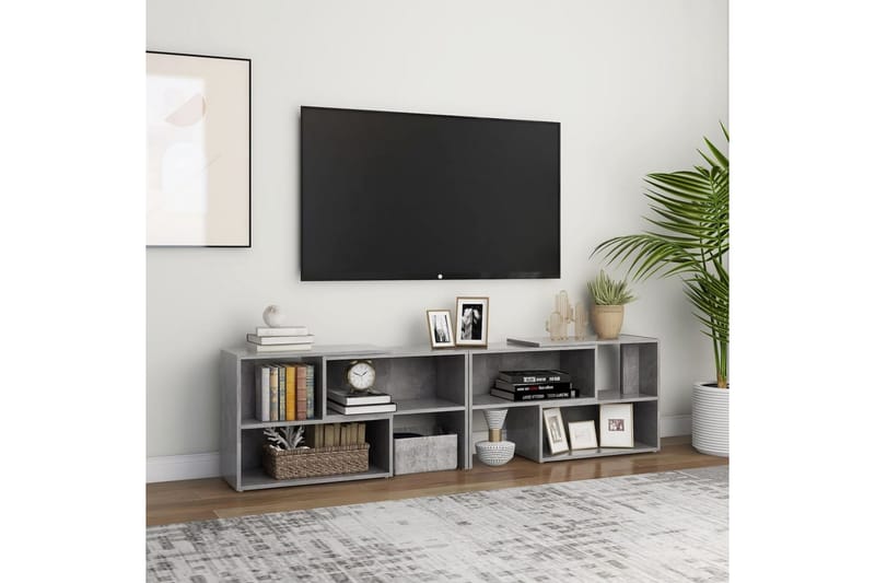 TV-bänk betonggrå 149x30x52 cm spånskiva - Grå - Möbler - Vardagsrum - Tv-möbler & mediamöbler - Tv-bänkar