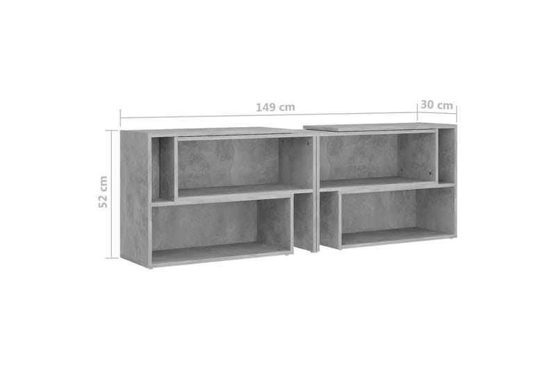 TV-bänk betonggrå 149x30x52 cm spånskiva - Grå - Möbler - Vardagsrum - Tv-möbler & mediamöbler - Tv-bänkar