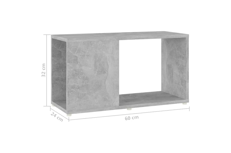 TV-bänk betonggrå 60x24x32 cm spånskiva - Grå - Möbler - Vardagsrum - Tv-möbler & mediamöbler - Tv-bänkar