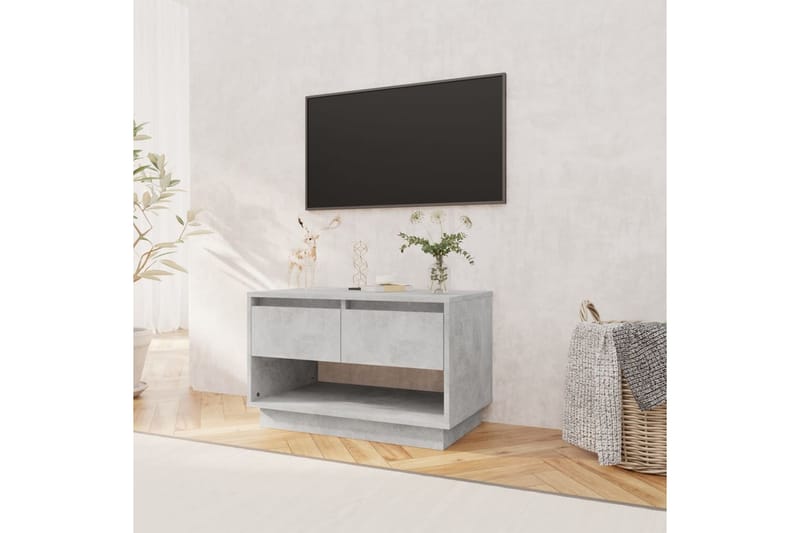 TV-bänk betonggrå 70x41x44 cm spånskiva - Grå - Möbler - Vardagsrum - Tv-möbler & mediamöbler - Tv-bänkar