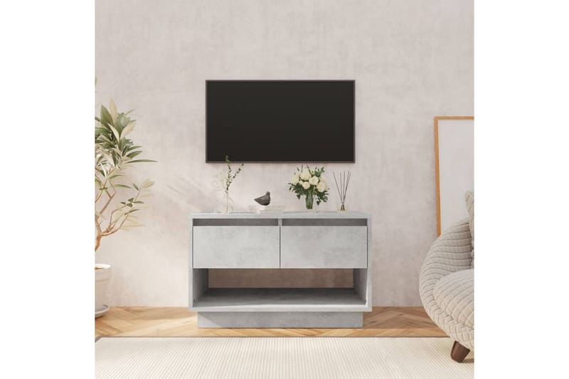 TV-bänk betonggrå 70x41x44 cm spånskiva - Grå - Möbler - Vardagsrum - Tv-möbler & mediamöbler - Tv-bänkar