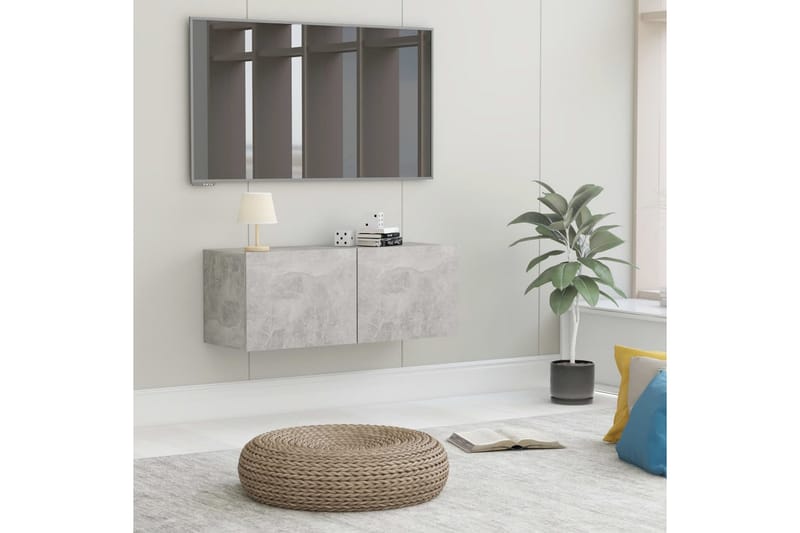 TV-bänk betonggrå 80x30x30 cm spånskiva - Grå - Möbler - Vardagsrum - Tv-möbler & mediamöbler - Tv-bänkar